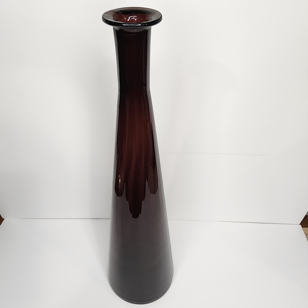 Mid Century Vintage Amethyst Glass Italian Decanter